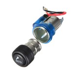 Car lighter / cigarette socket, for 12V, lighter included, blue color